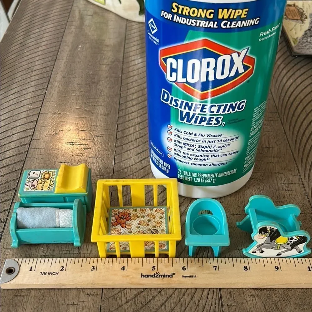 Vintage 1972 made in USA 🇺🇸 Fisher Price Nursery Set